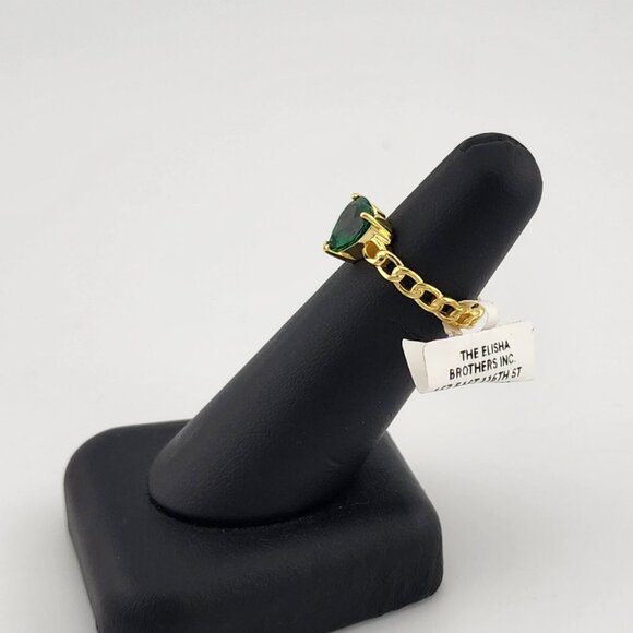 Green Heart Gemstone Ring – 925 Sterling Silver | Promise Ring | New with Tags - Picture 3 of 6